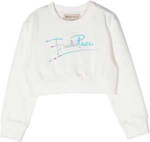 PUCCI Junior Sweater met geborduurd logo Wit