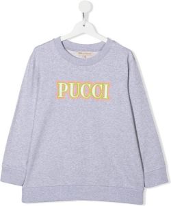 PUCCI Junior Sweater met logoprint Grijs