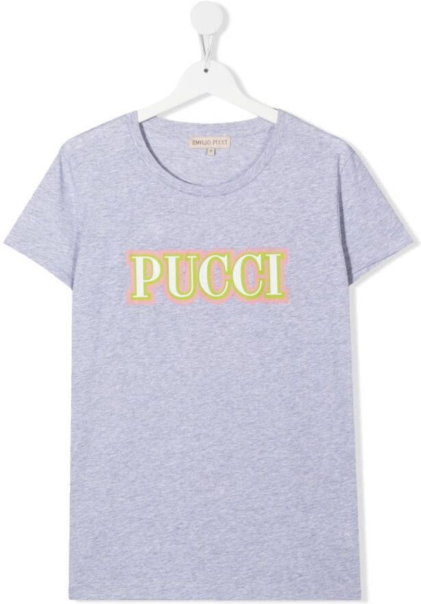 PUCCI Junior T-shirt met logoprint Grijs