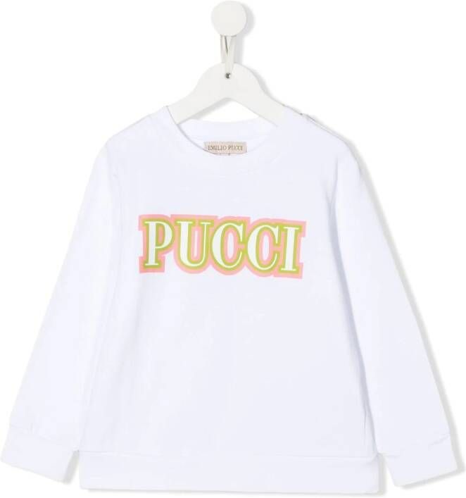 PUCCI Junior T-shirt met logoprint Wit