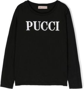 PUCCI Junior T-shirt met logoprint Zwart