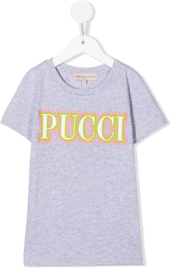 PUCCI Junior T-shirt met ronde hals Grijs