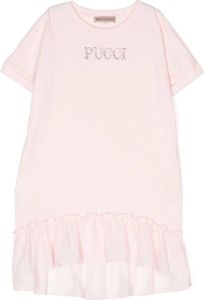 PUCCI Junior T-shirtjurk met logo Roze