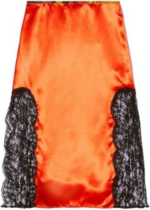 PUCCI Midi-rok met geborduurd kant Oranje