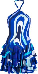 PUCCI Mini-jurk met halternek Blauw
