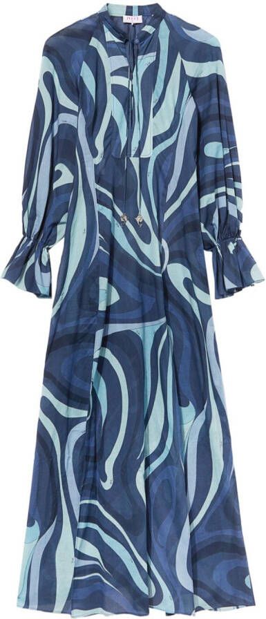 PUCCI Maxi-jurk met palmprint Blauw