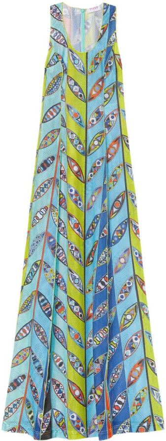 PUCCI Maxi-jurk met print Blauw