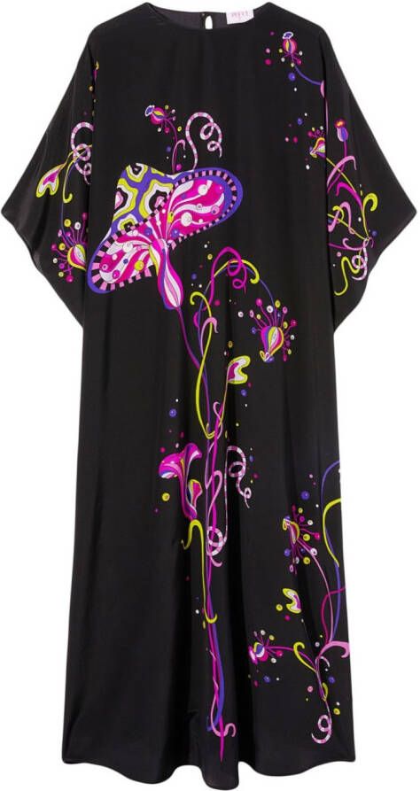 PUCCI Midi-jurk met print Zwart