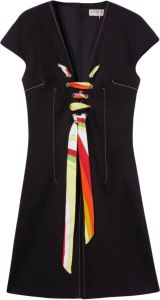PUCCI Mini-jurk met gestrikte hals Zwart