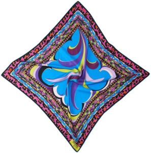 PUCCI Sjaal met patchwork Blauw