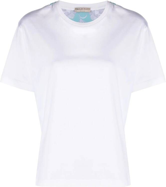 Emilio Pucci T shirt met print dames katoen XL Wit