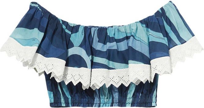 PUCCI Top met ruches Blauw