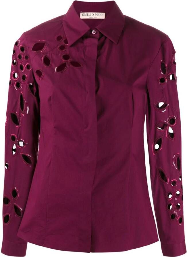 PUCCI Uitgesneden blouse Paars