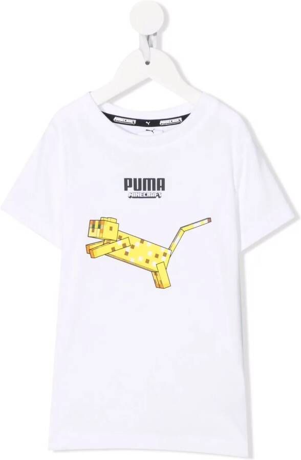 Puma Kids T-shirt met logoprint Wit