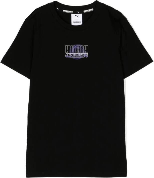 Puma Kids x MINECRAFT T-shirt met print Zwart
