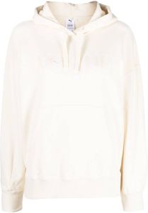 PUMA pullover cotton hoodie Beige