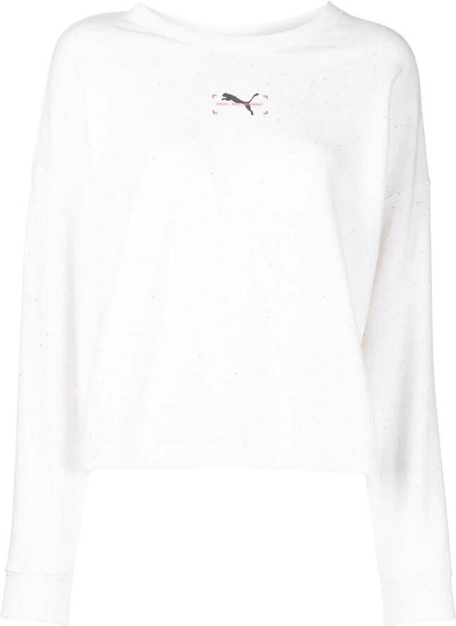 PUMA Sweater met logo Wit