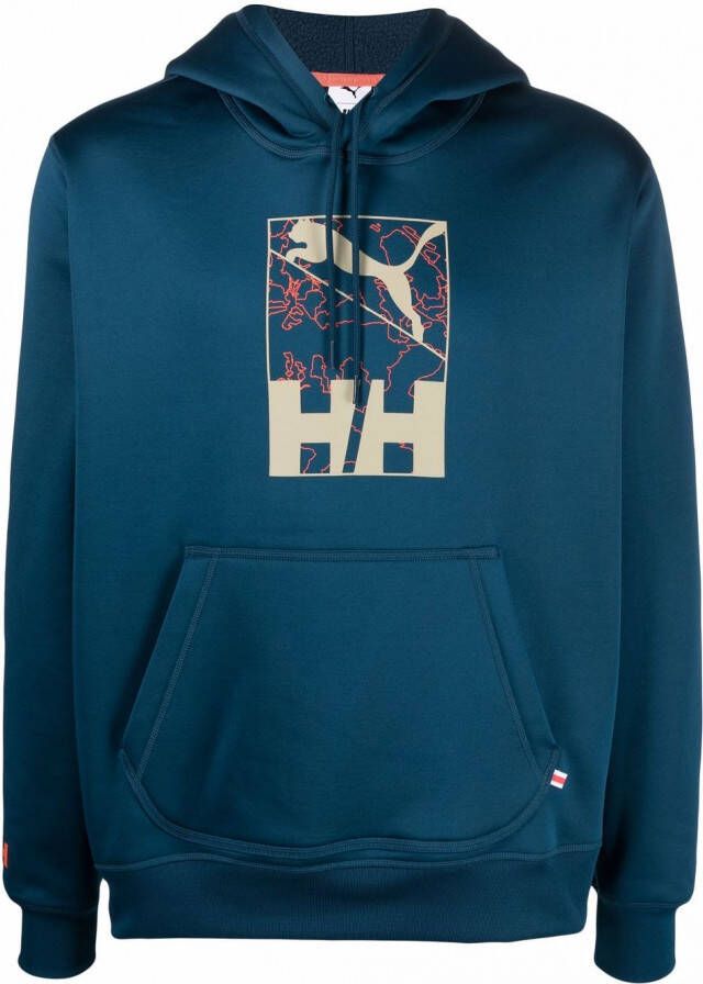 PUMA x Helly Hansen hoodie met logoprint Blauw