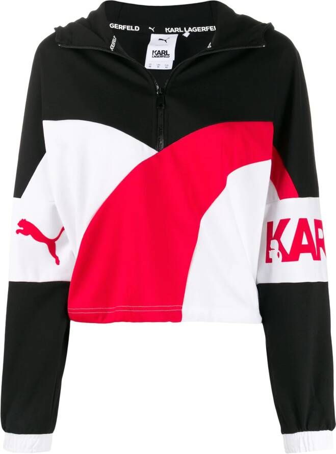 PUMA x Karl Lagerfeld hoodie met colourblocking Wit