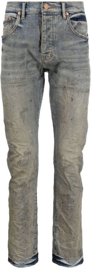 Purple Brand Gerafelde jeans Blauw