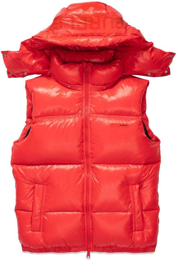 Purple Brand Donsjack met logopatch Rood