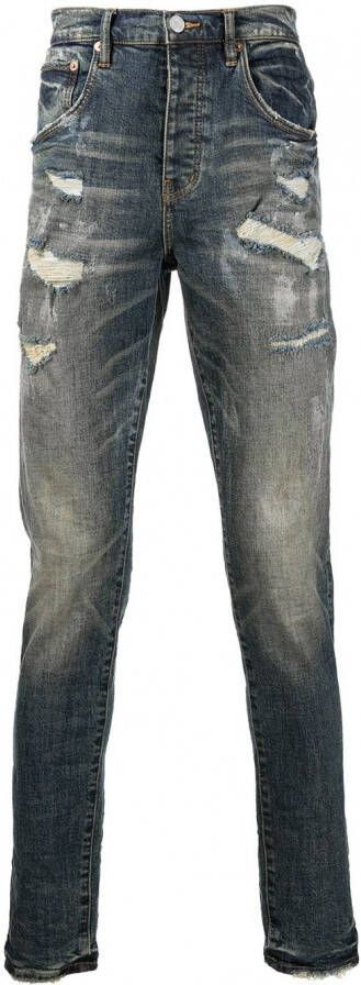 Purple Brand Gerafelde jeans Zwart