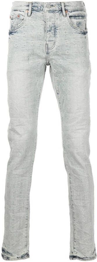 Purple Brand Jeans met monogram jacquard Blauw