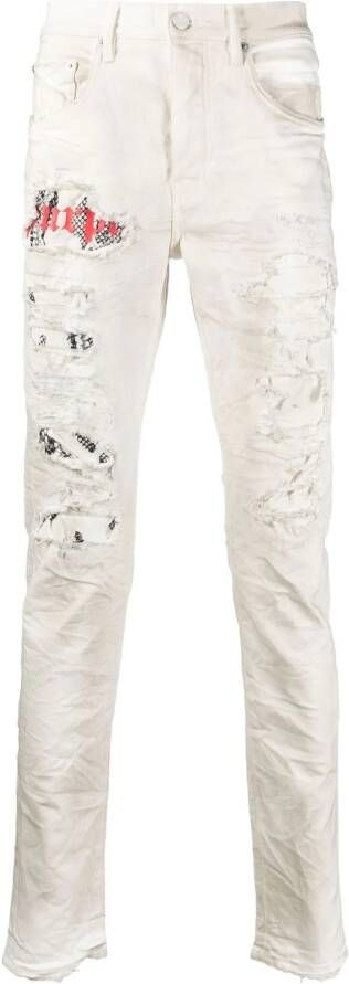 Purple Brand Jeans met toelopende pijpen Wit