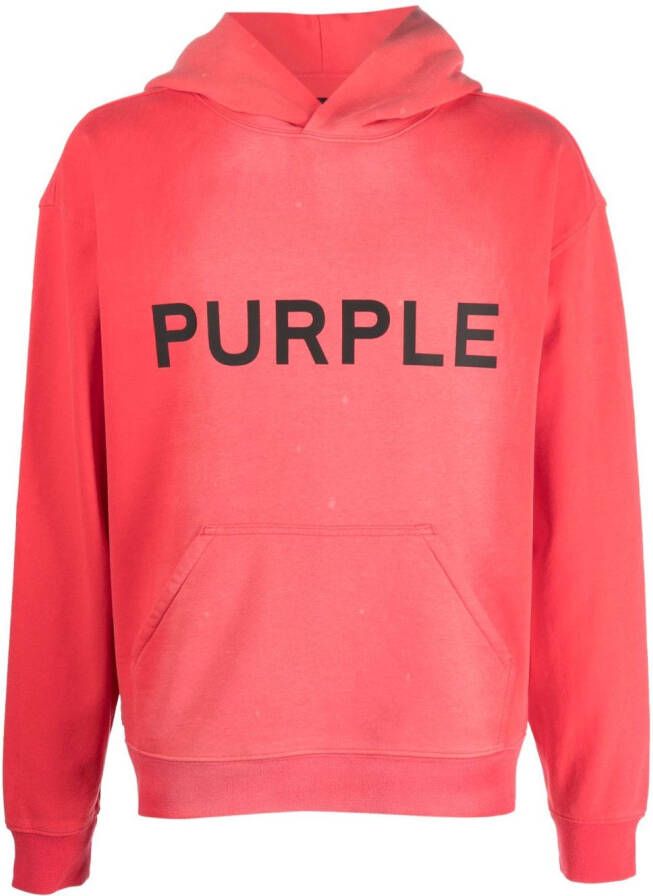 Purple Brand Hoodie met logoprint Rood