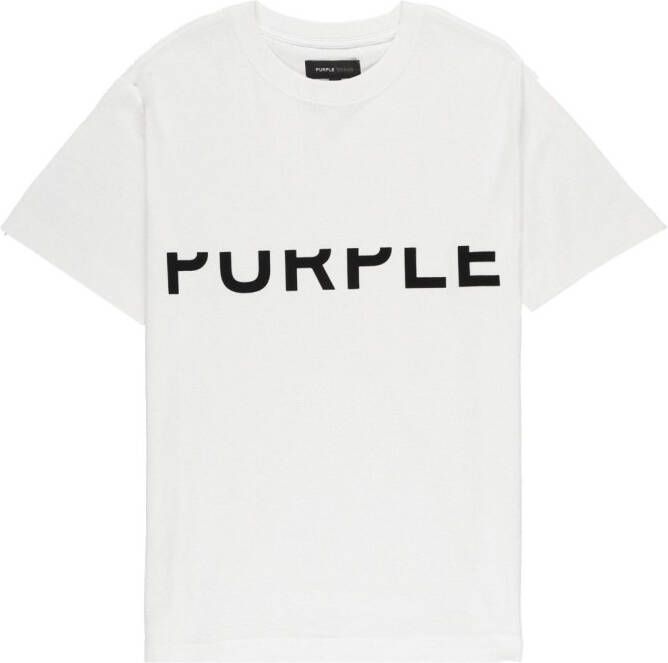 Purple Brand T-shirt met logoprint Wit