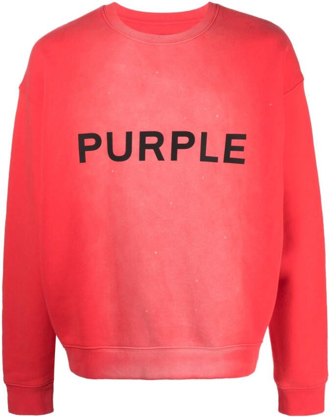 Purple Brand Sweater met logoprint Rood