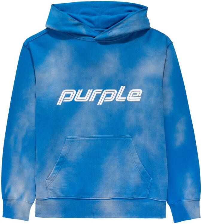 Purple Brand P410 Franse badstof hoodie Blauw