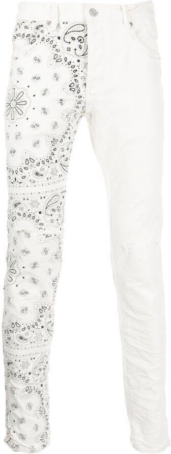 Purple Brand Ribfluwelen broek Wit