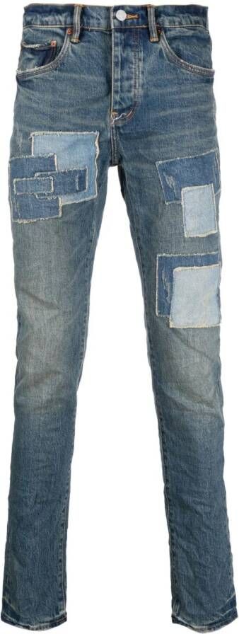 Purple Brand Jeans met stonewashed-effect Blauw