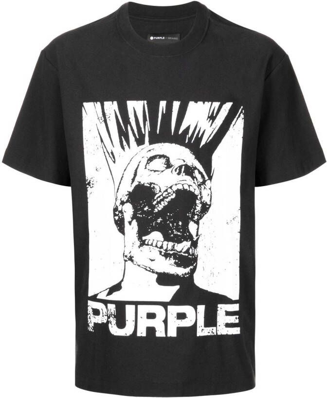Purple Brand T-shirt met grafische print Zwart
