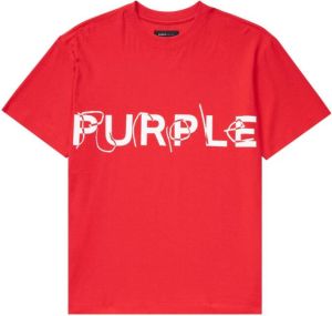 Purple Brand T-shirt met logo Rood