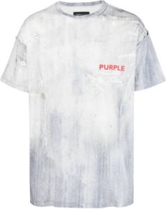 Purple Brand T-shirt met logoprint Blauw