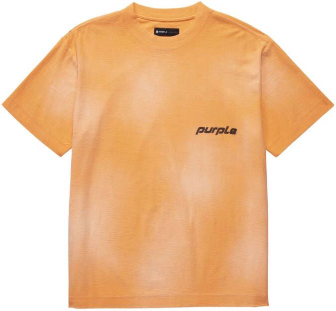 Purple Brand T-shirt met logoprint Oranje