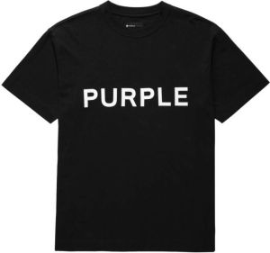 Purple Brand T-shirt met logoprint Zwart