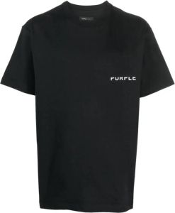 Purple Brand T-shirt met logoprint Zwart
