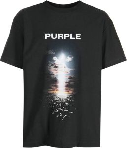 Purple Brand T-shirt met print Zwart