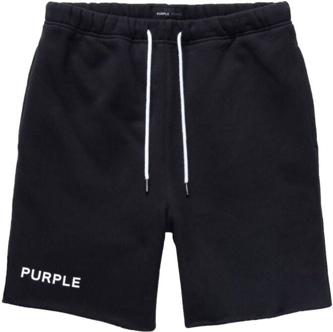 Purple Brand Trainingsshorts met logoprint Zwart