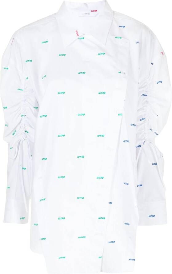 PushBUTTON Asymmetrische blouse Wit