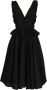 PushBUTTON Midi-jurk met V-hals Zwart - Thumbnail 1