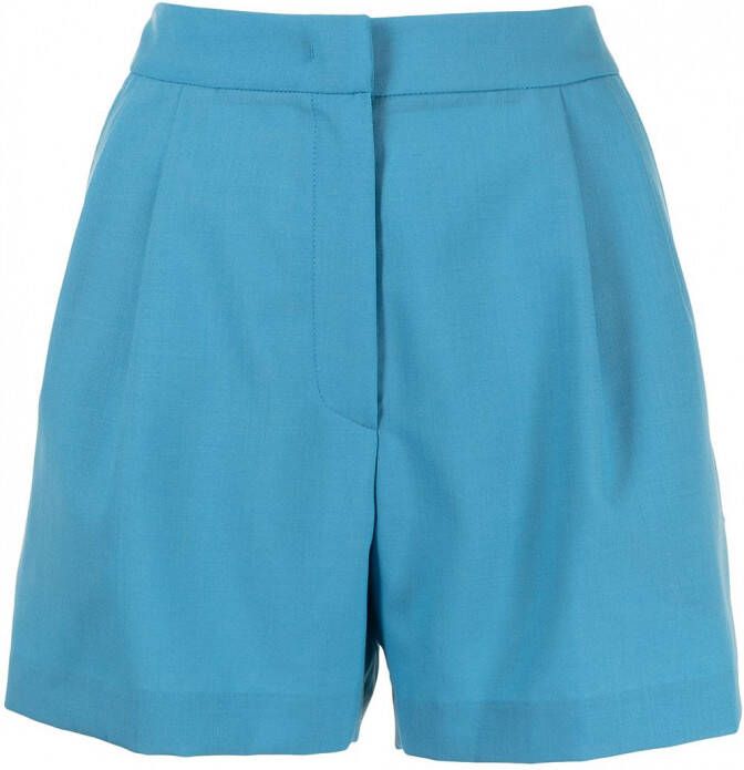 PushBUTTON Shorts met geplooid detail Blauw