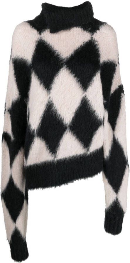 QUIRA Intarsia trui Zwart
