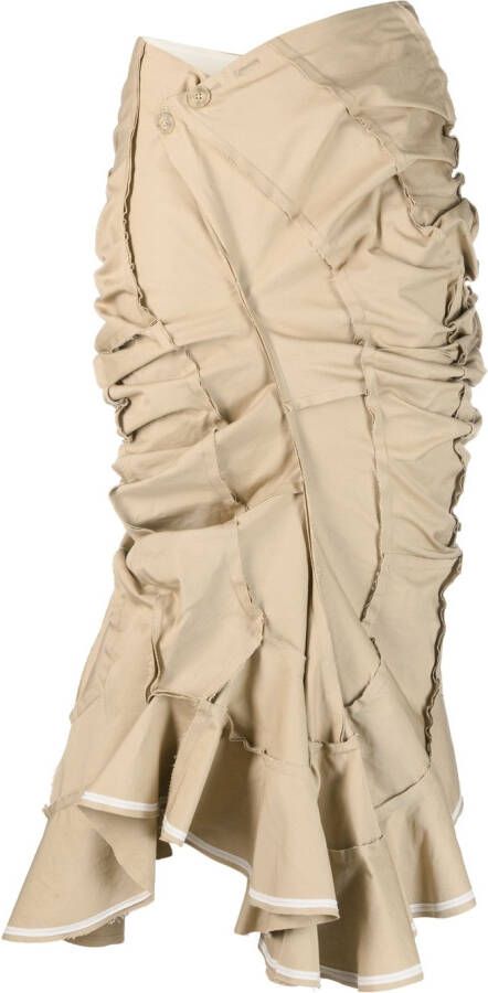 QUIRA Gelaagde maxi-jurk Beige