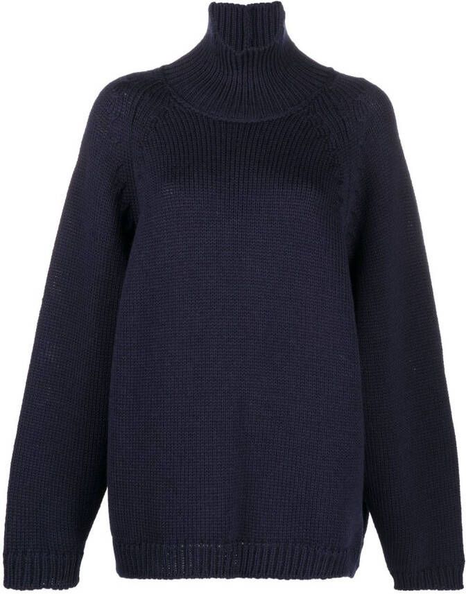 QUIRA Wollen coltrui Blauw