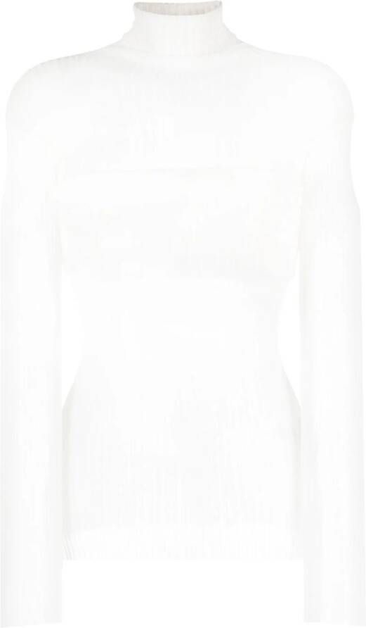 QUIRA Semi-doorzichtige top Wit