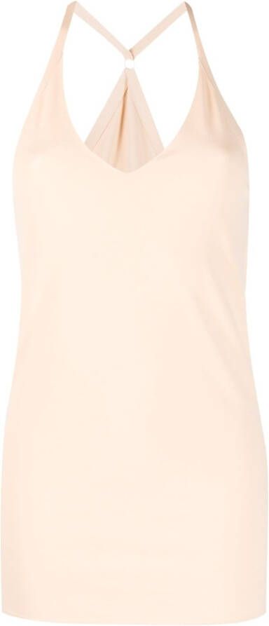 Quire Tanktop met U-hals Beige
